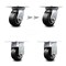 Service Caster 4 Inch Rubber on Aluminum Caster Set with Roller Bearing 2 Swivel Lock 2 Rigid SCC-35S420-RAR-BSL-2-R-2 - alternate 1